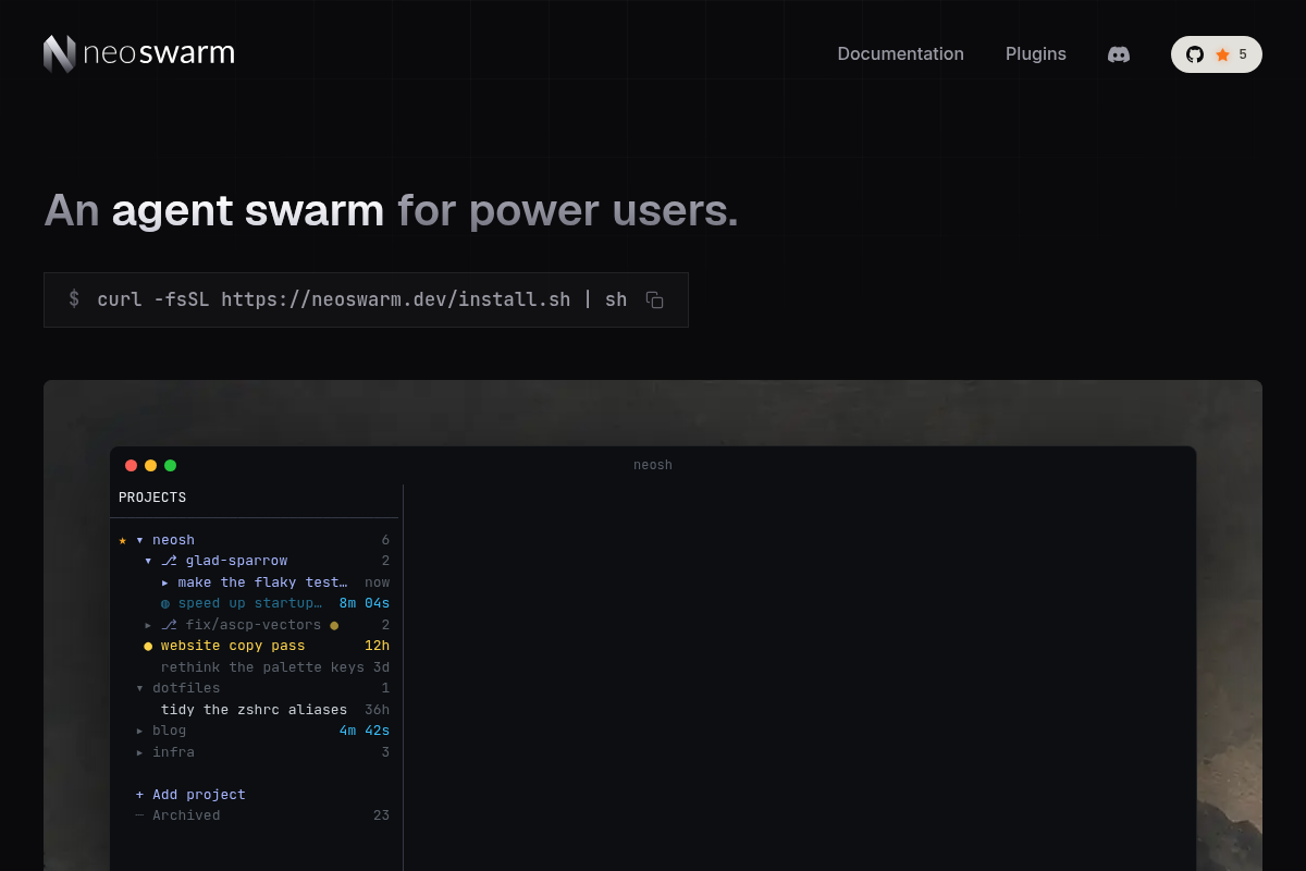Neoswarm screenshot