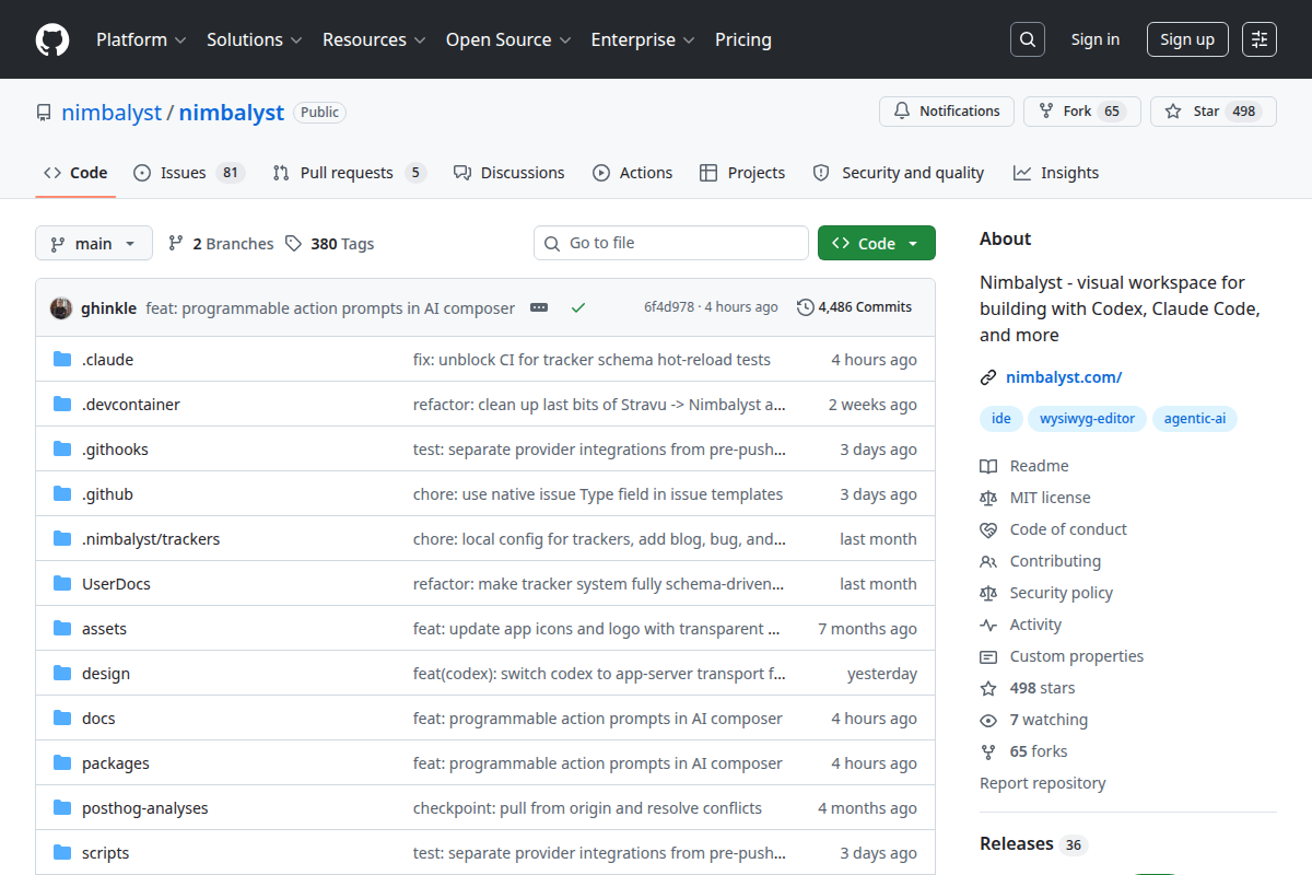 Nimbalyst screenshot