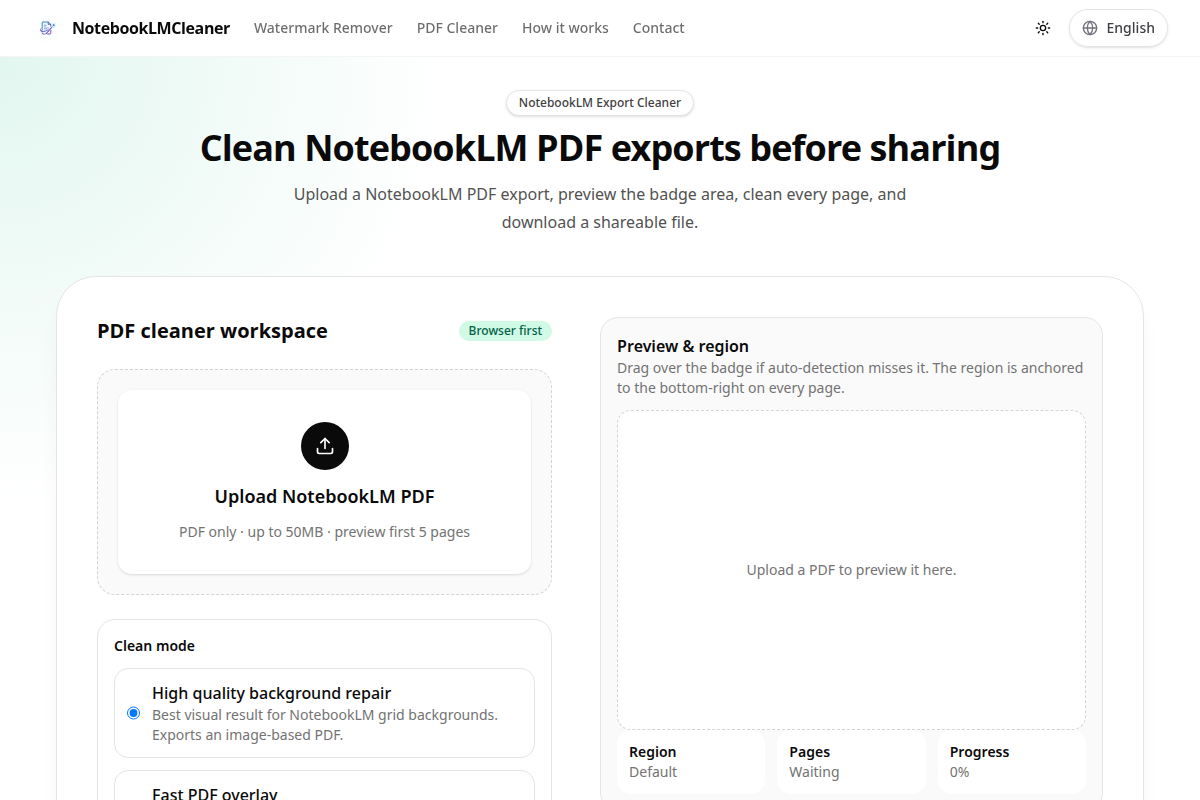 NotebookLM Cleaner screenshot