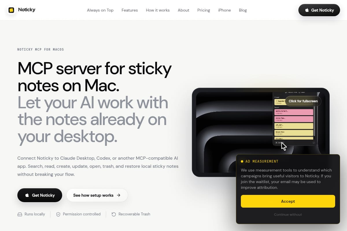 Noticky MCP Server for Sticky Notes on Mac thumbnail