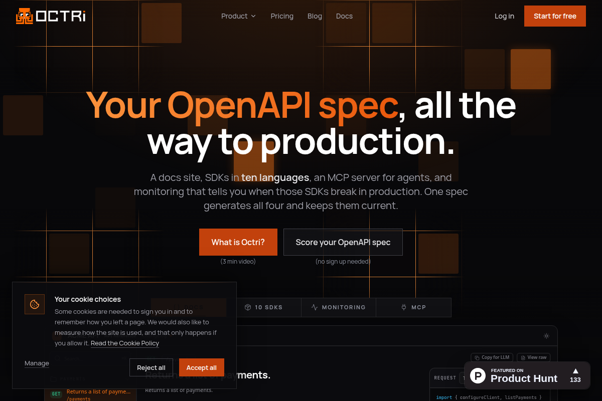 Octri screenshot