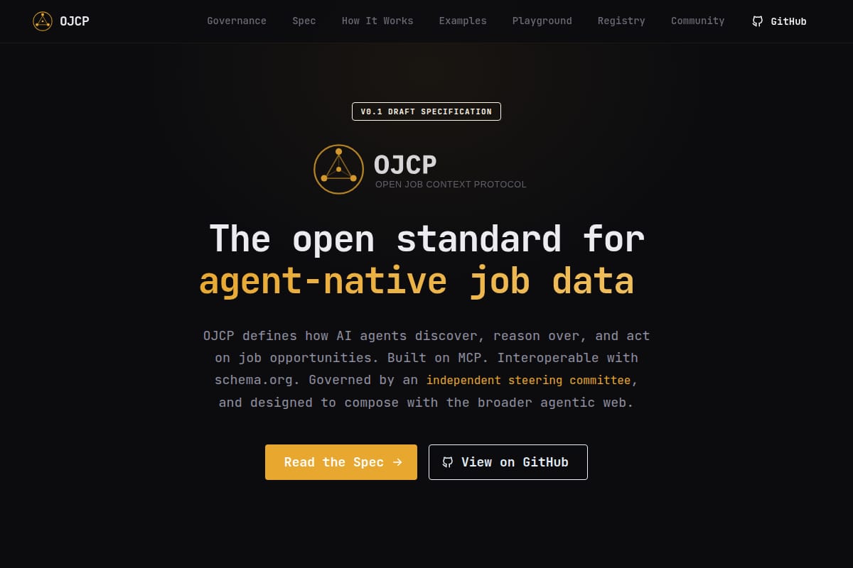 OJCP — Open Job Context Protocol screenshot