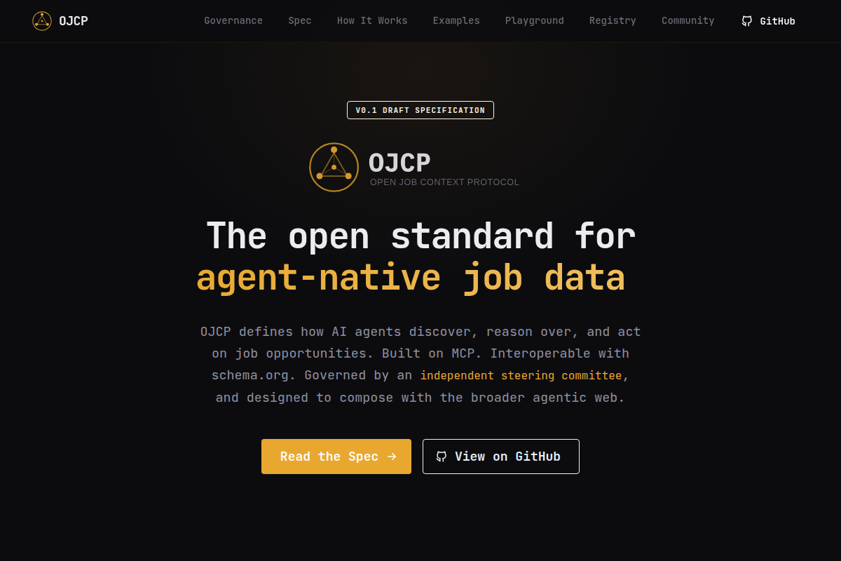 OJCP — Open Job Context Protocol screenshot