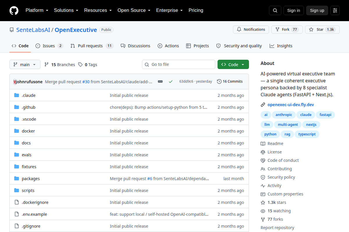 Open Executive screenshot