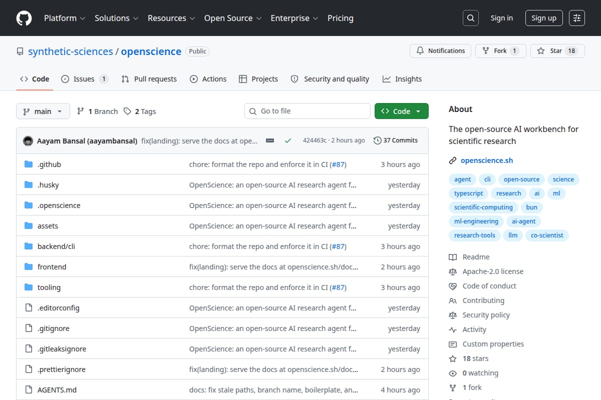 OpenScience screenshot