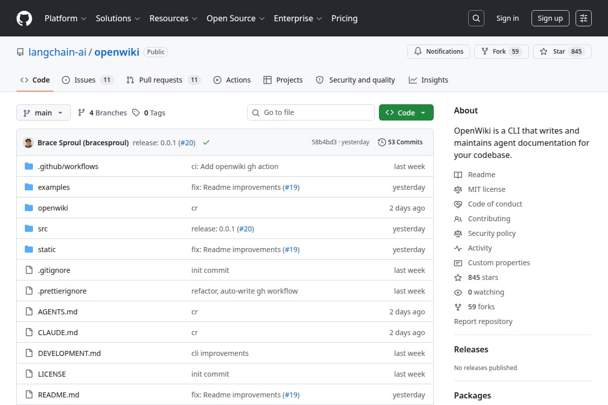 OpenWiki screenshot