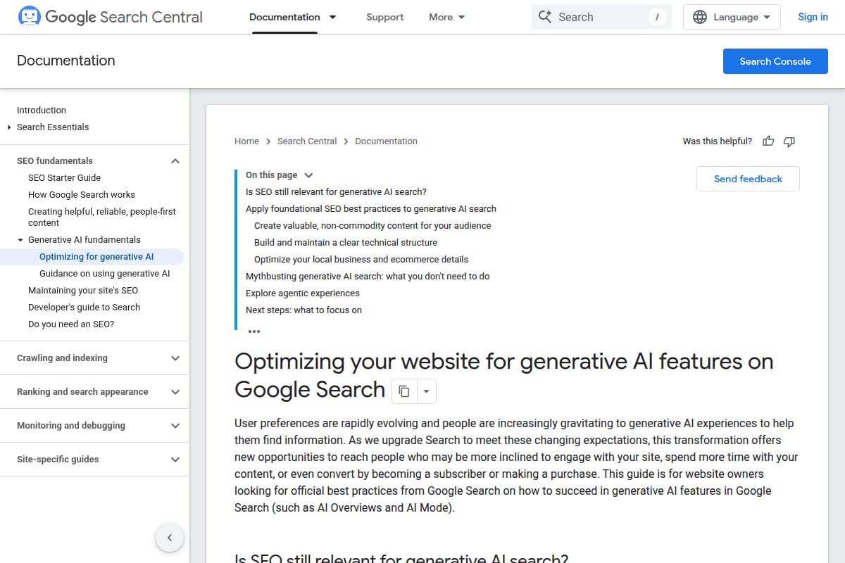 Optimizing your website for generative AI features on Google Search thumbnail