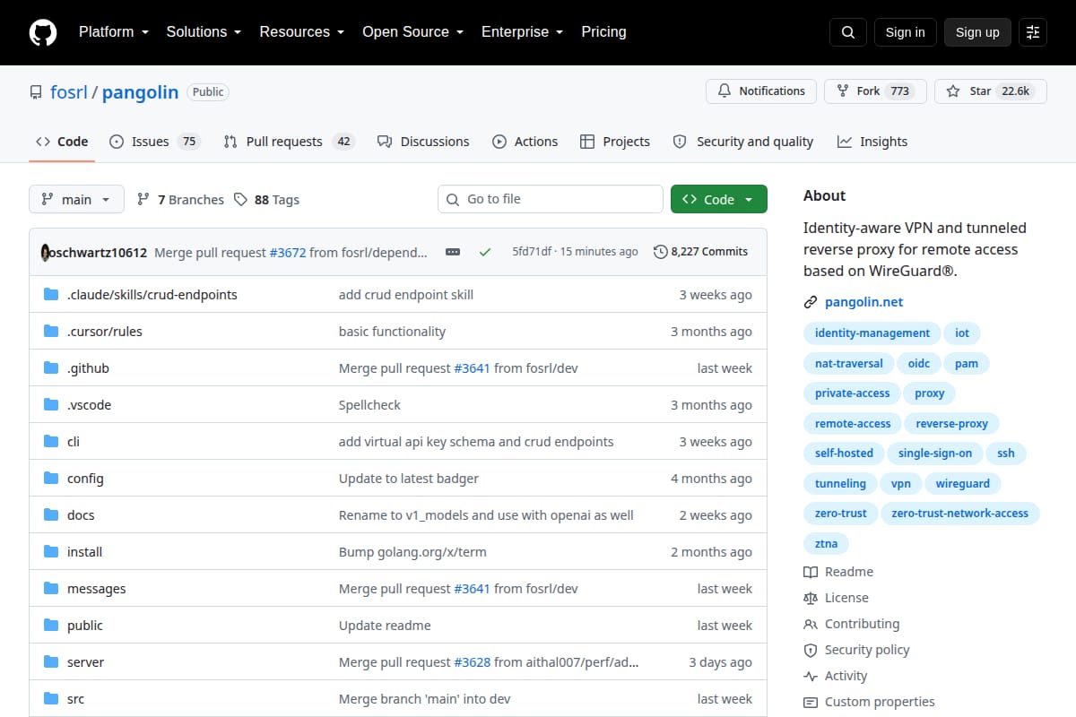 Pangolin screenshot