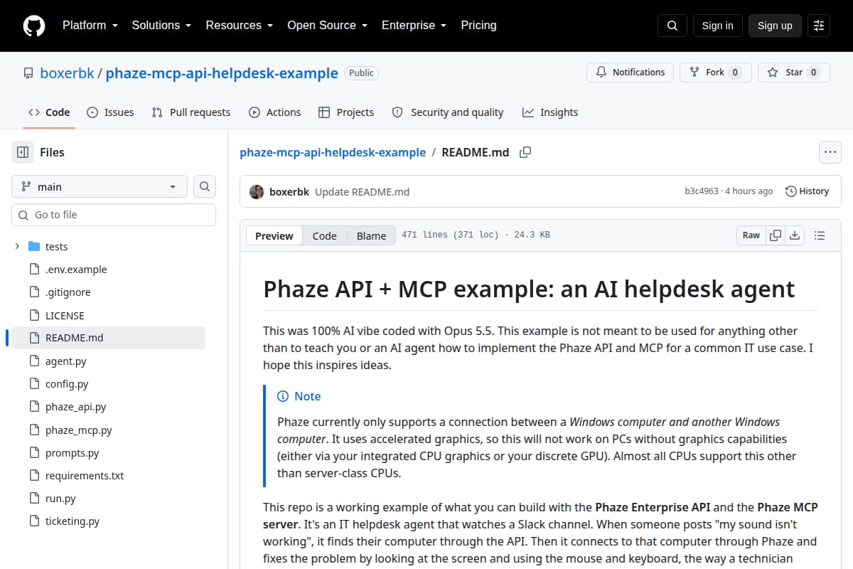 Phaze API + MCP Example: AI Helpdesk Agent thumbnail