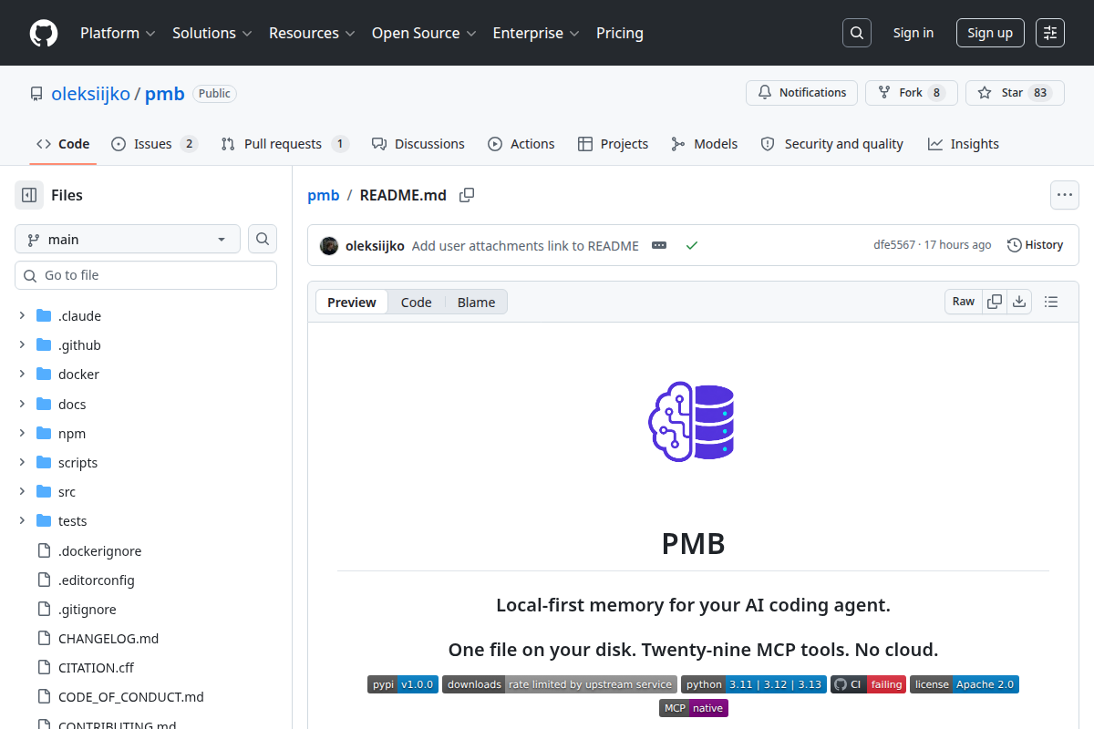 PMB screenshot