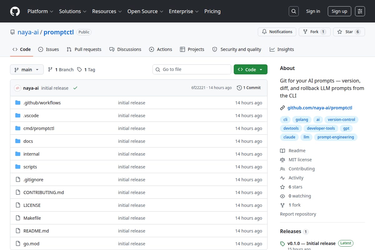 promptctl screenshot