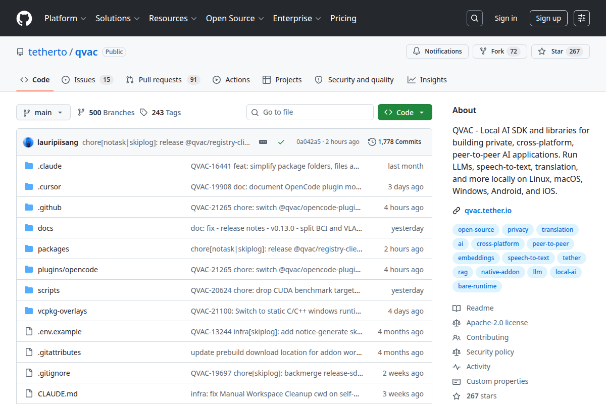 QVAC screenshot