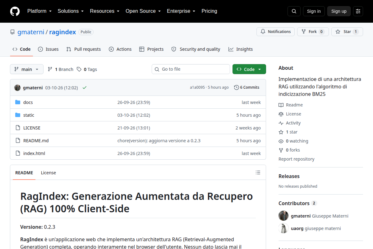RagIndex screenshot