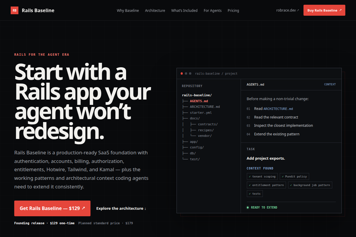 Rails Baseline screenshot