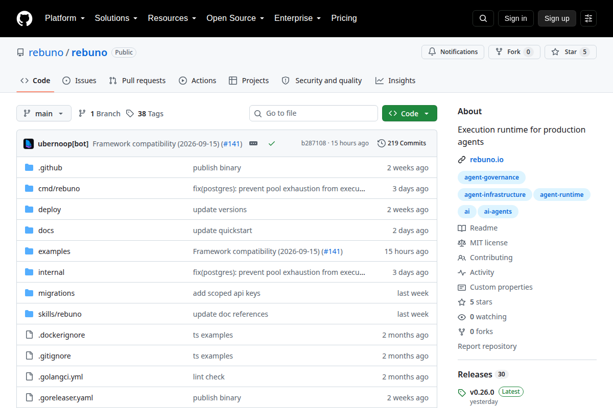 Rebuno screenshot