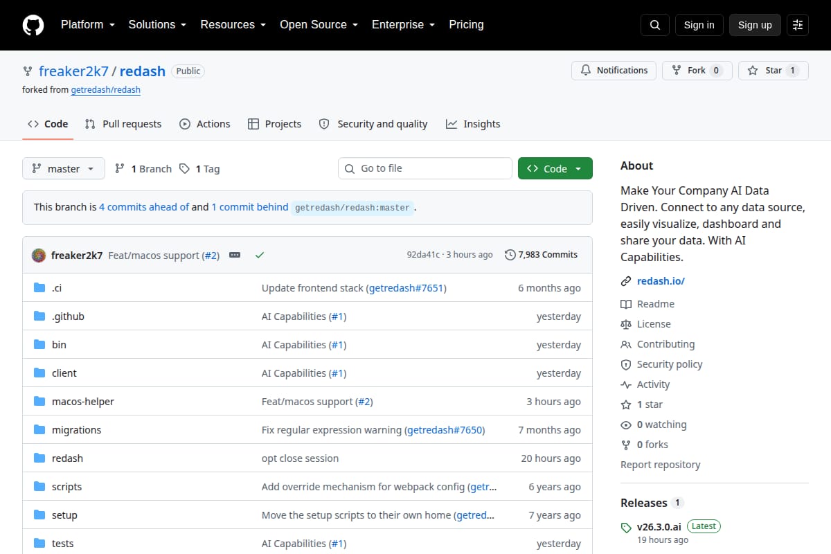 Redash Fork with AI Capabilities thumbnail