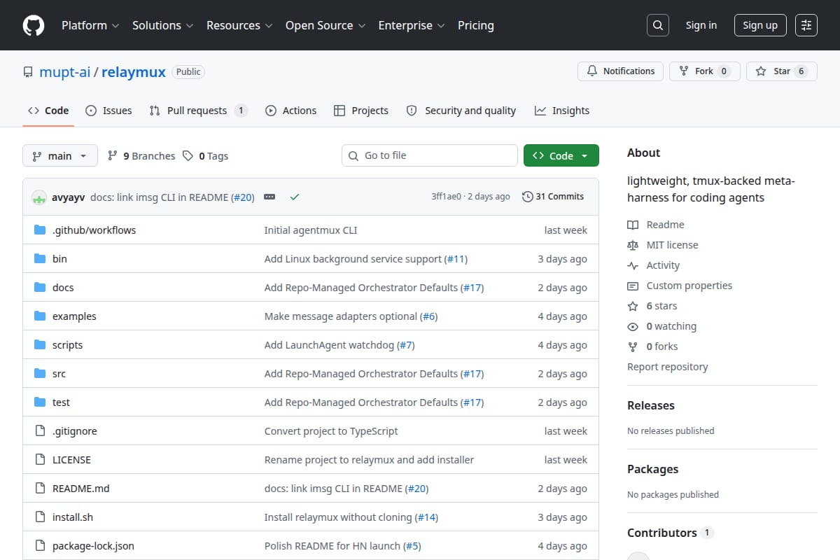 Relaymux screenshot