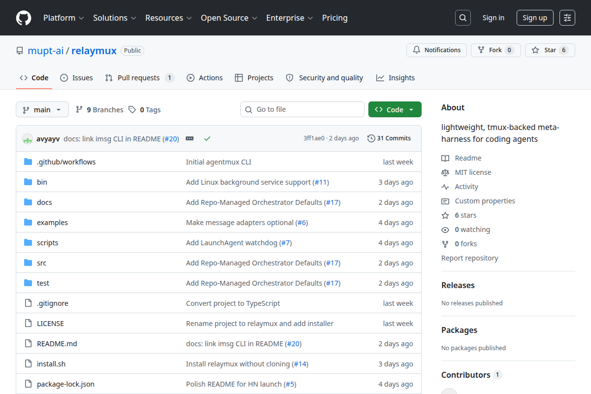 Relaymux screenshot
