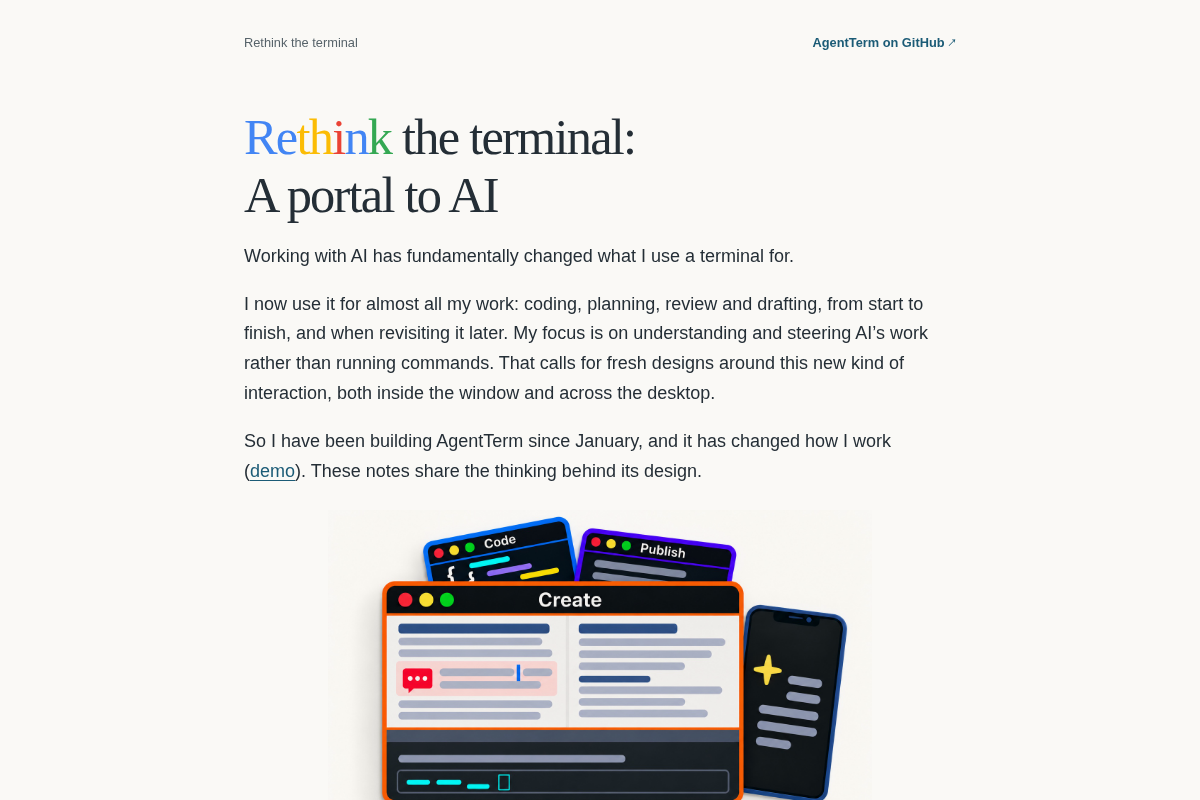 Rethink the Terminal: A Portal to AI screenshot