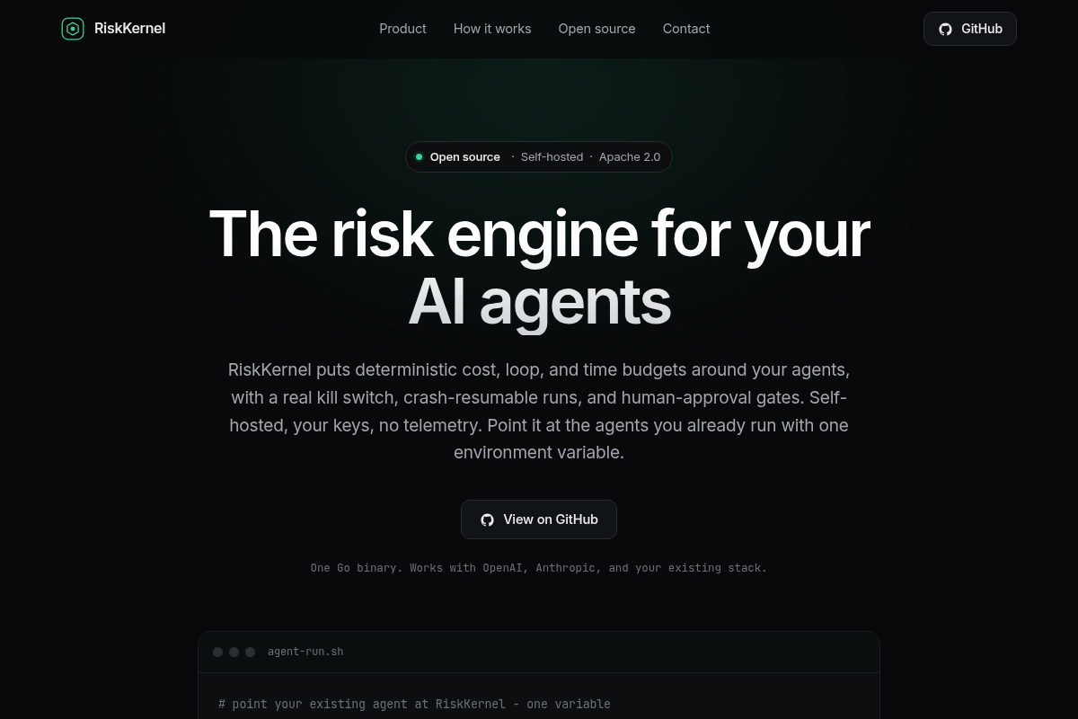 RiskKernel screenshot
