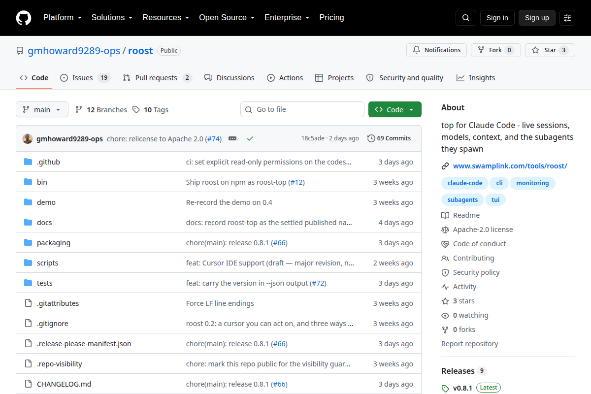 Roost screenshot