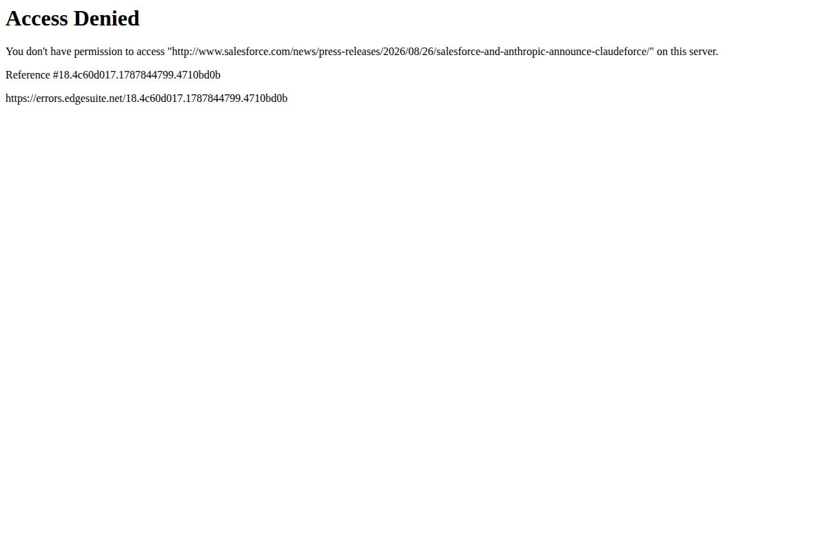 Salesforce and Anthropic Announce Claudeforce screenshot