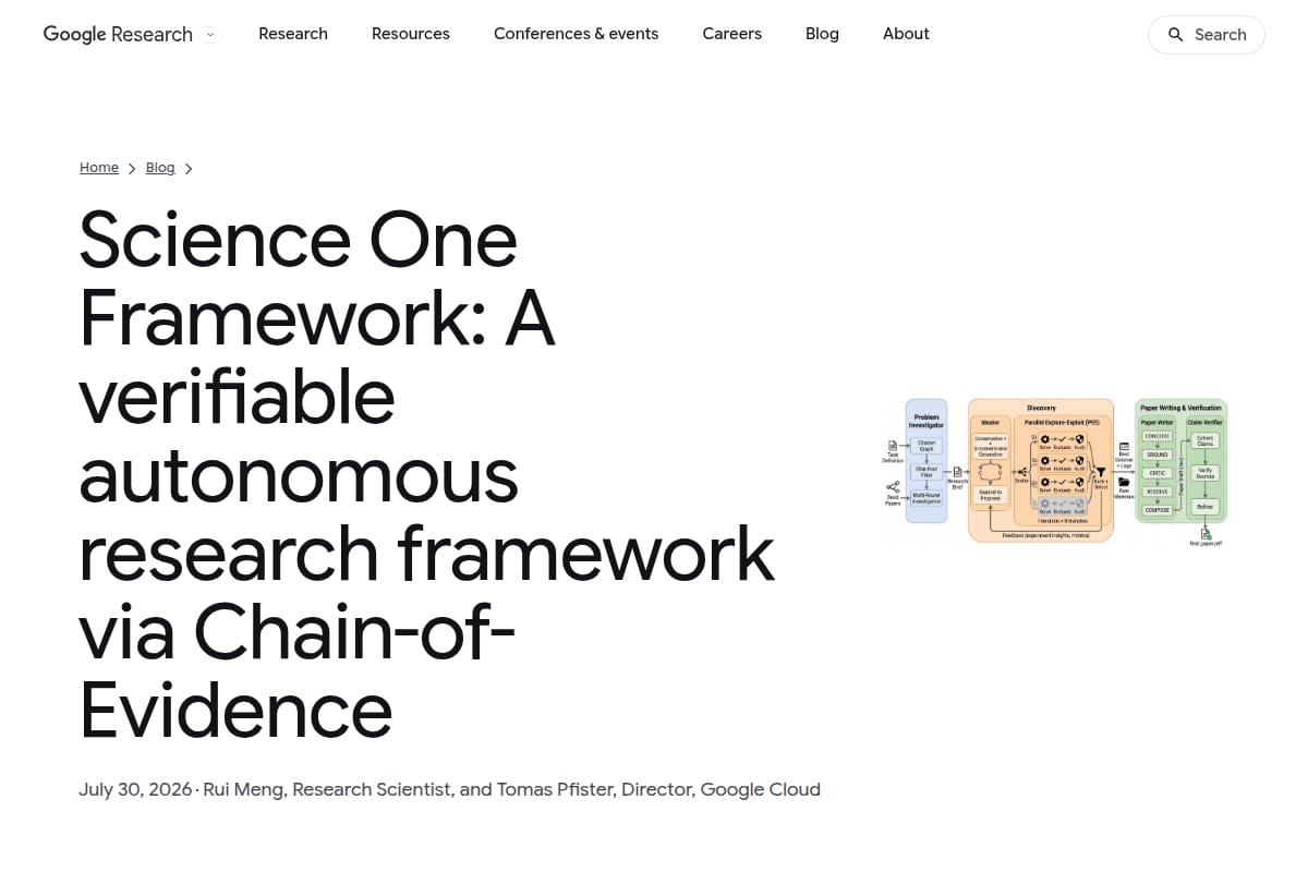 Science One Framework: Verifiable Autonomous Research via Chain-of-Evidence thumbnail
