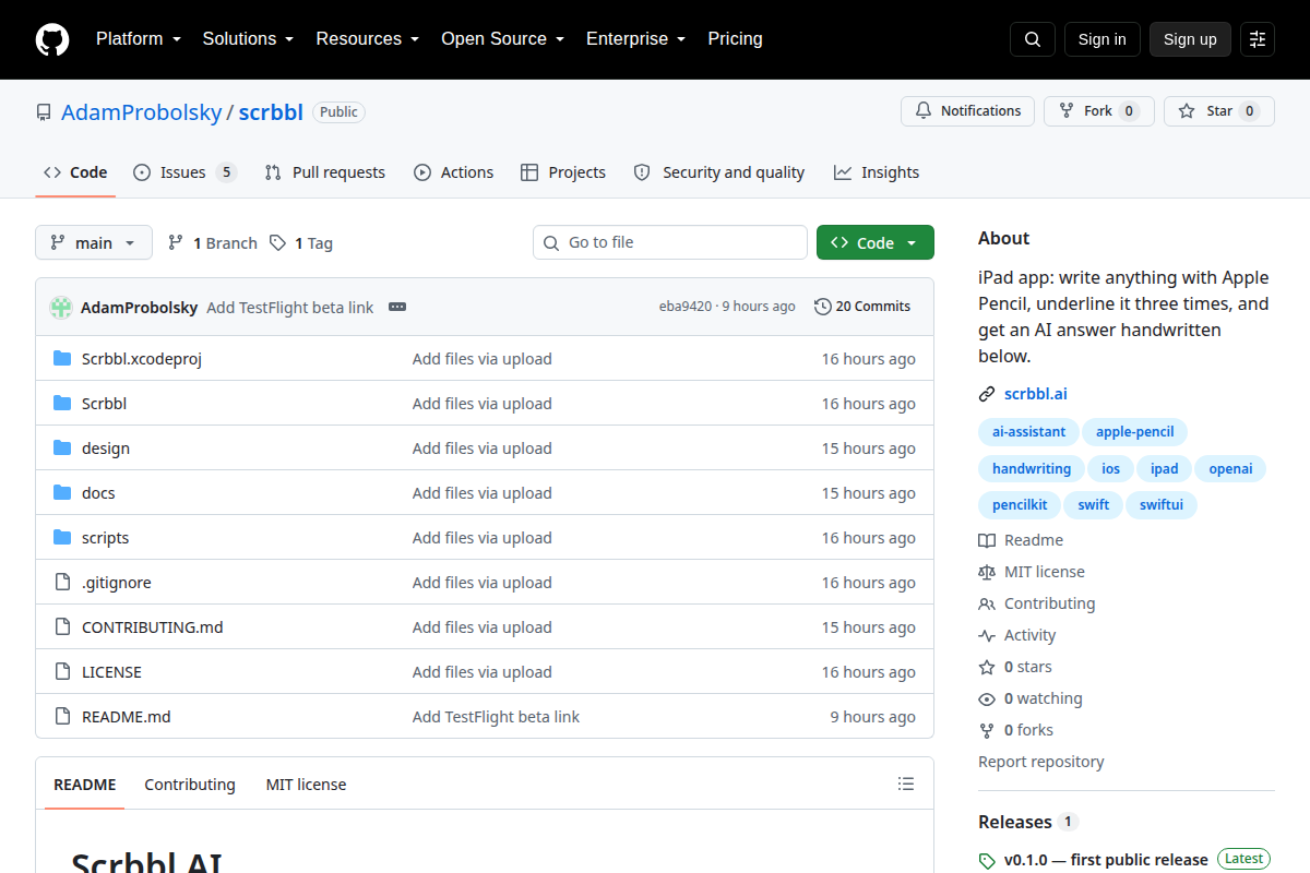 Scrbbl screenshot