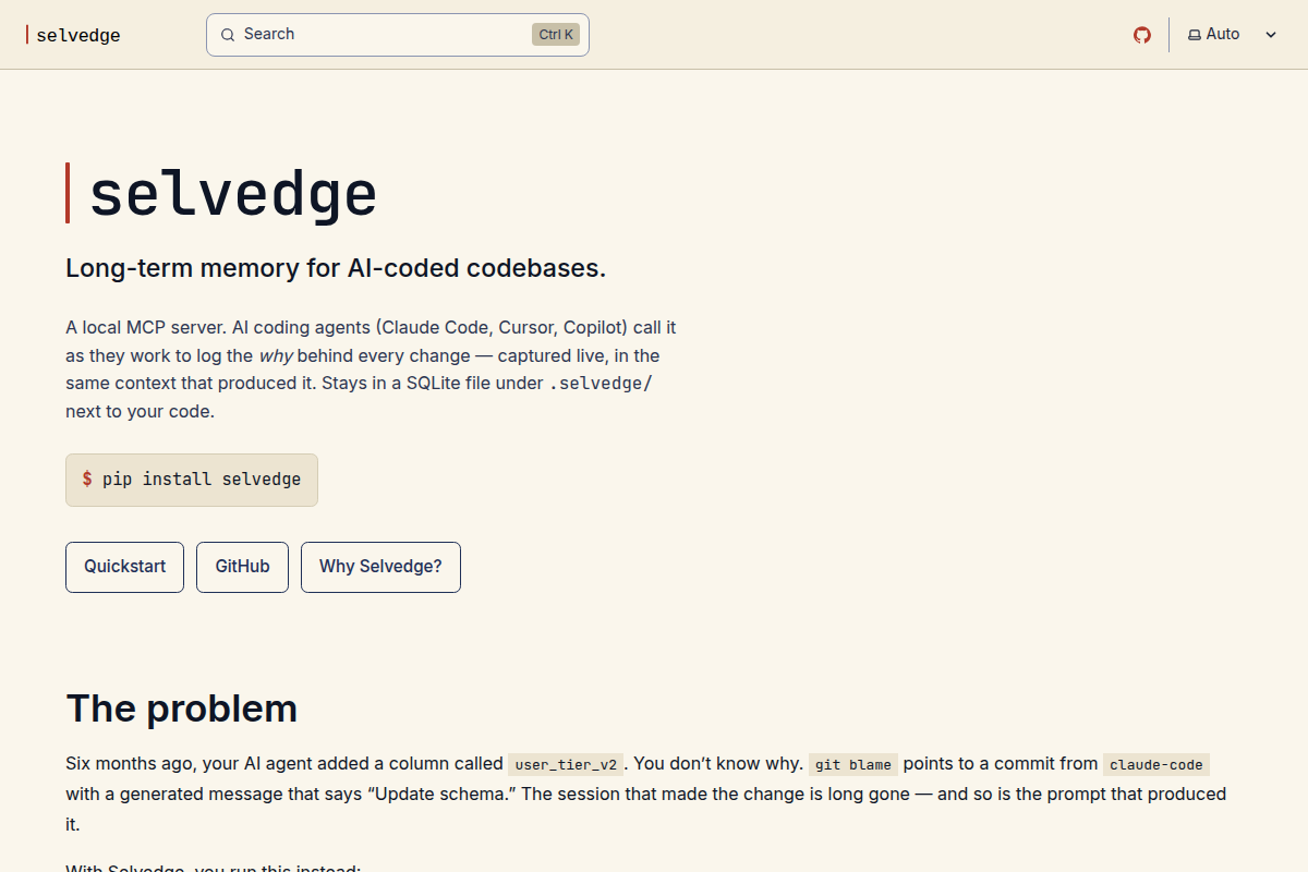 Selvedge screenshot