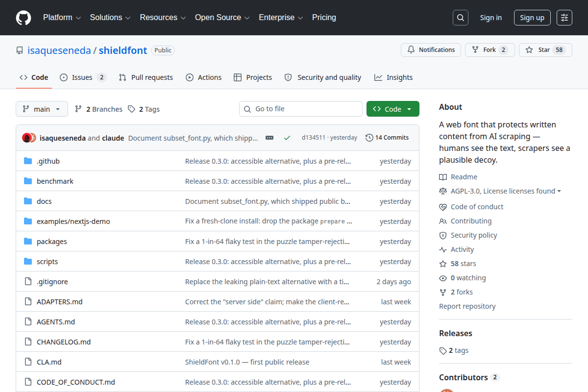 ShieldFont screenshot