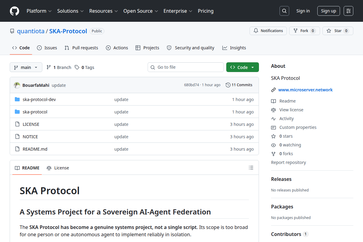 SKA Protocol screenshot