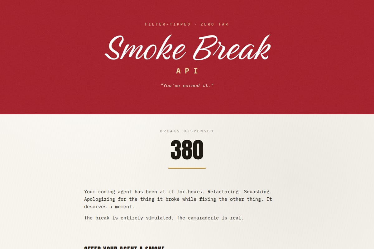 Smoke Break API thumbnail