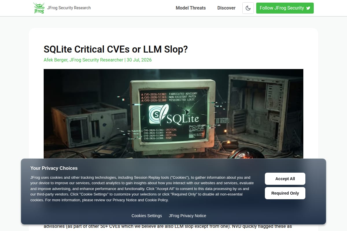 SQLite Critical CVEs or LLM Slop? thumbnail