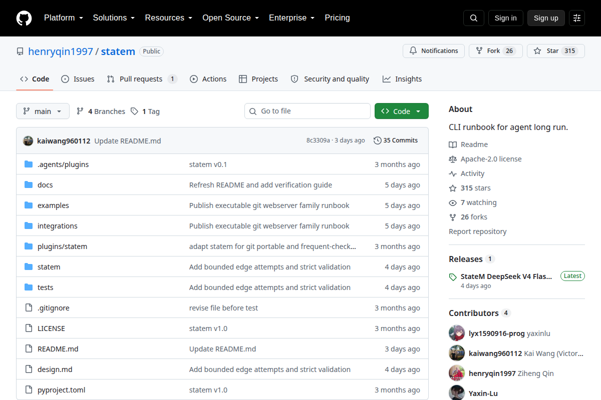 StateM: Stateful control for long-horizon agents screenshot