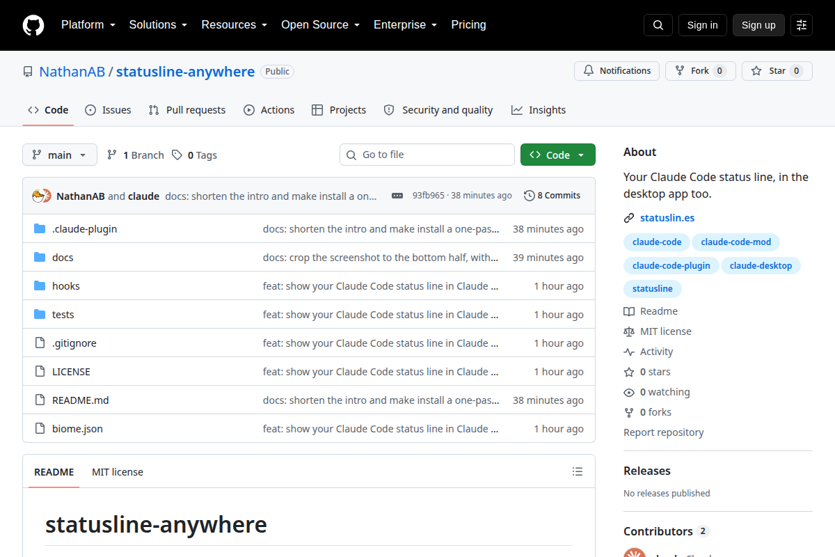 statusline-anywhere screenshot