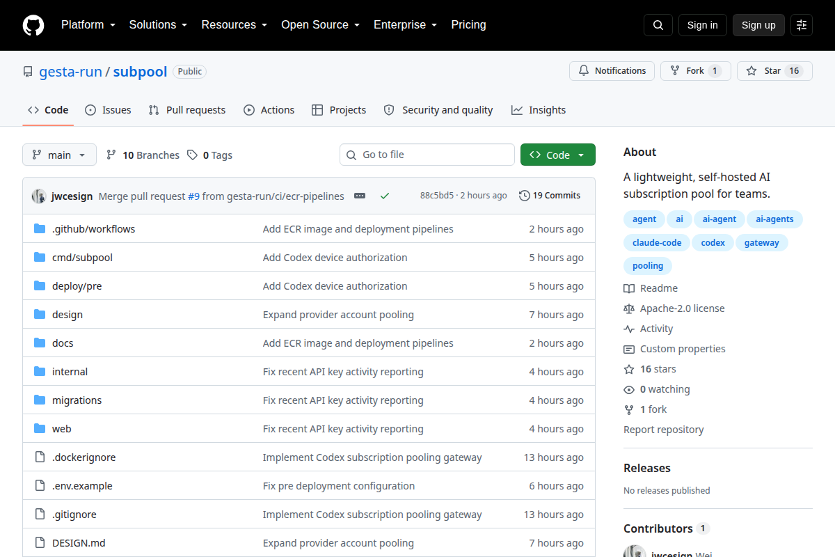 Subpool screenshot