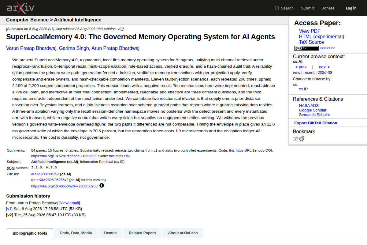 SuperLocalMemory 4.0 screenshot