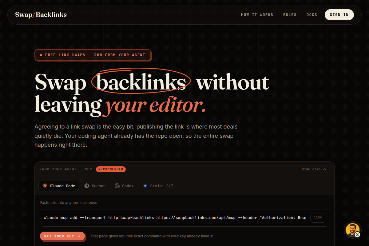 SwapBacklinks screenshot