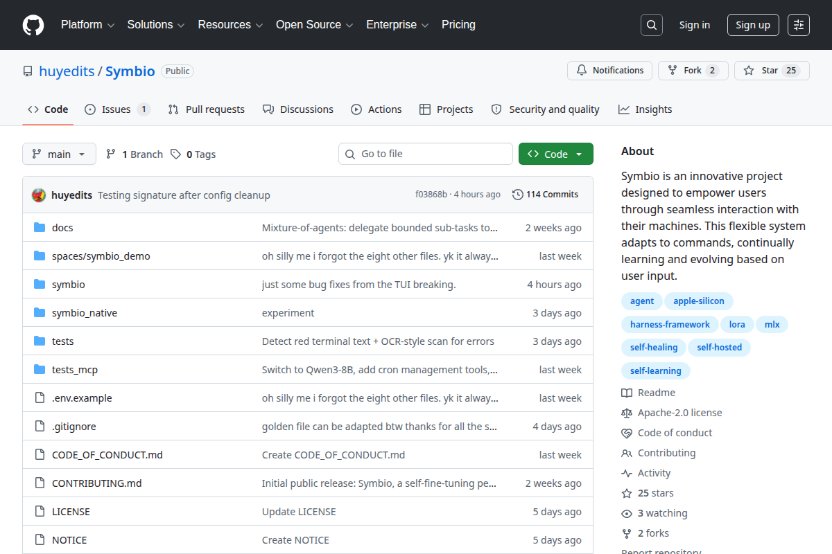 Symbio screenshot