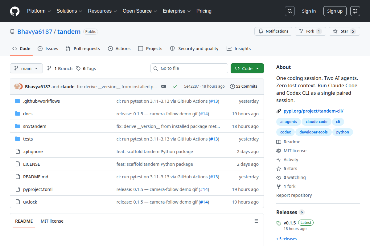 tandem screenshot