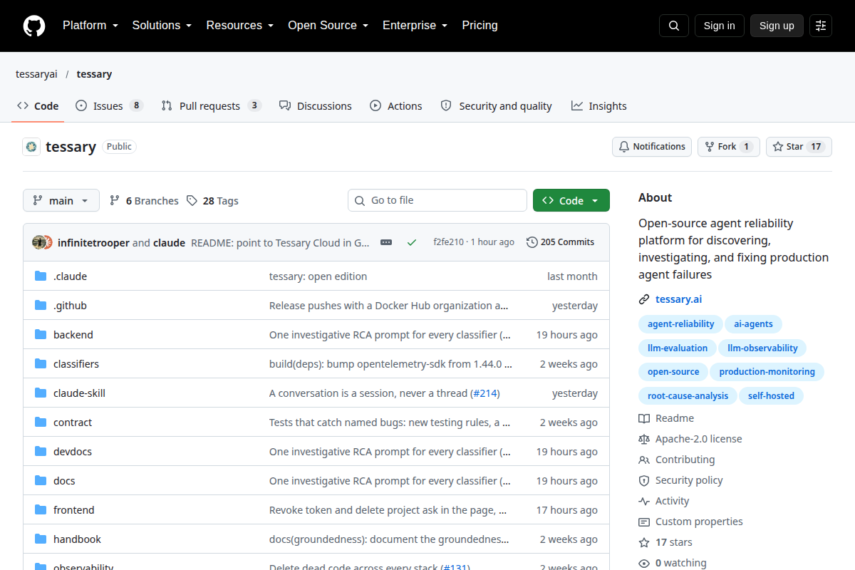 Tessary screenshot