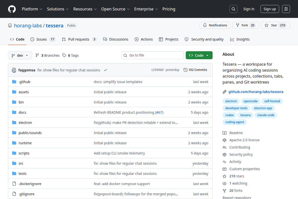 Tessera screenshot