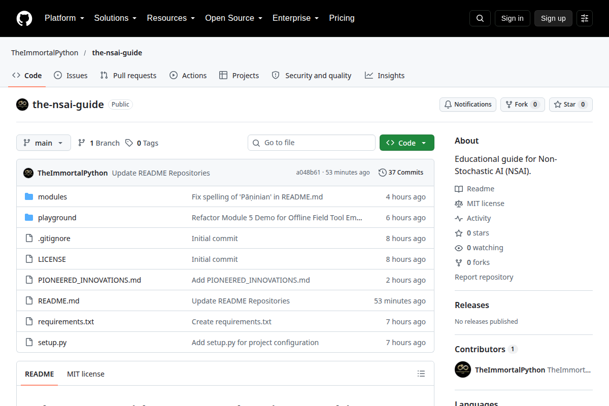 The NSAI Guide: Non-Stochastic AI Architecture and Execution screenshot