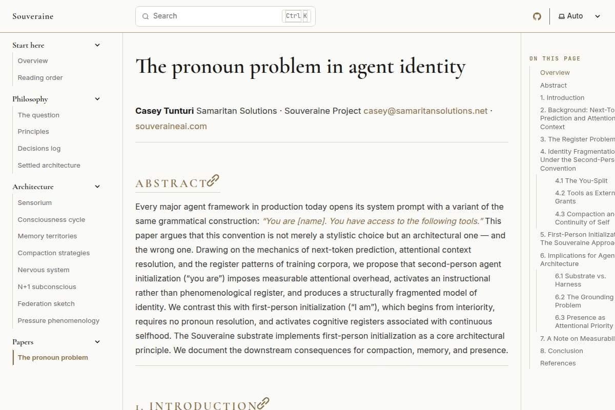 The pronoun problem in agent identity thumbnail