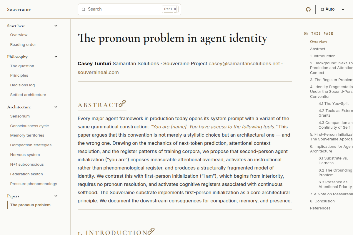 The pronoun problem in agent identity screenshot