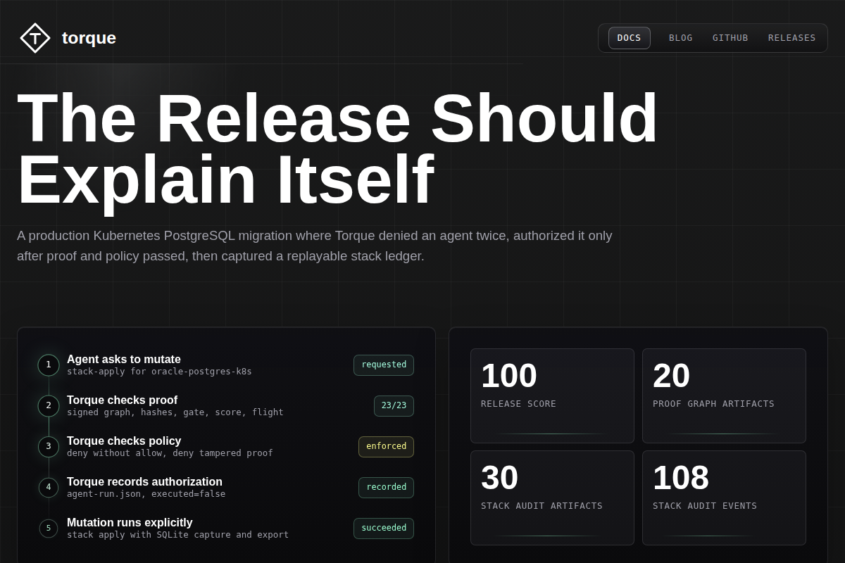 The Release Should Explain Itself | torque screenshot