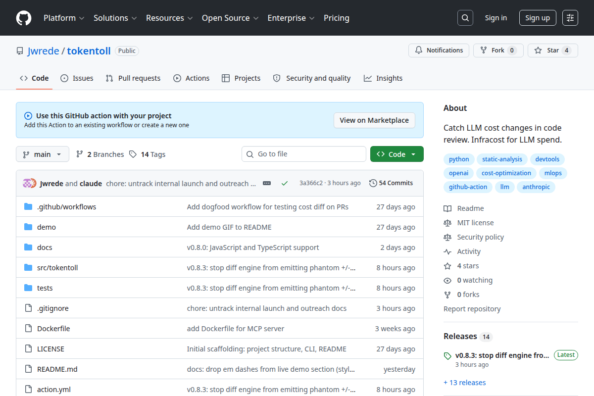 tokentoll screenshot