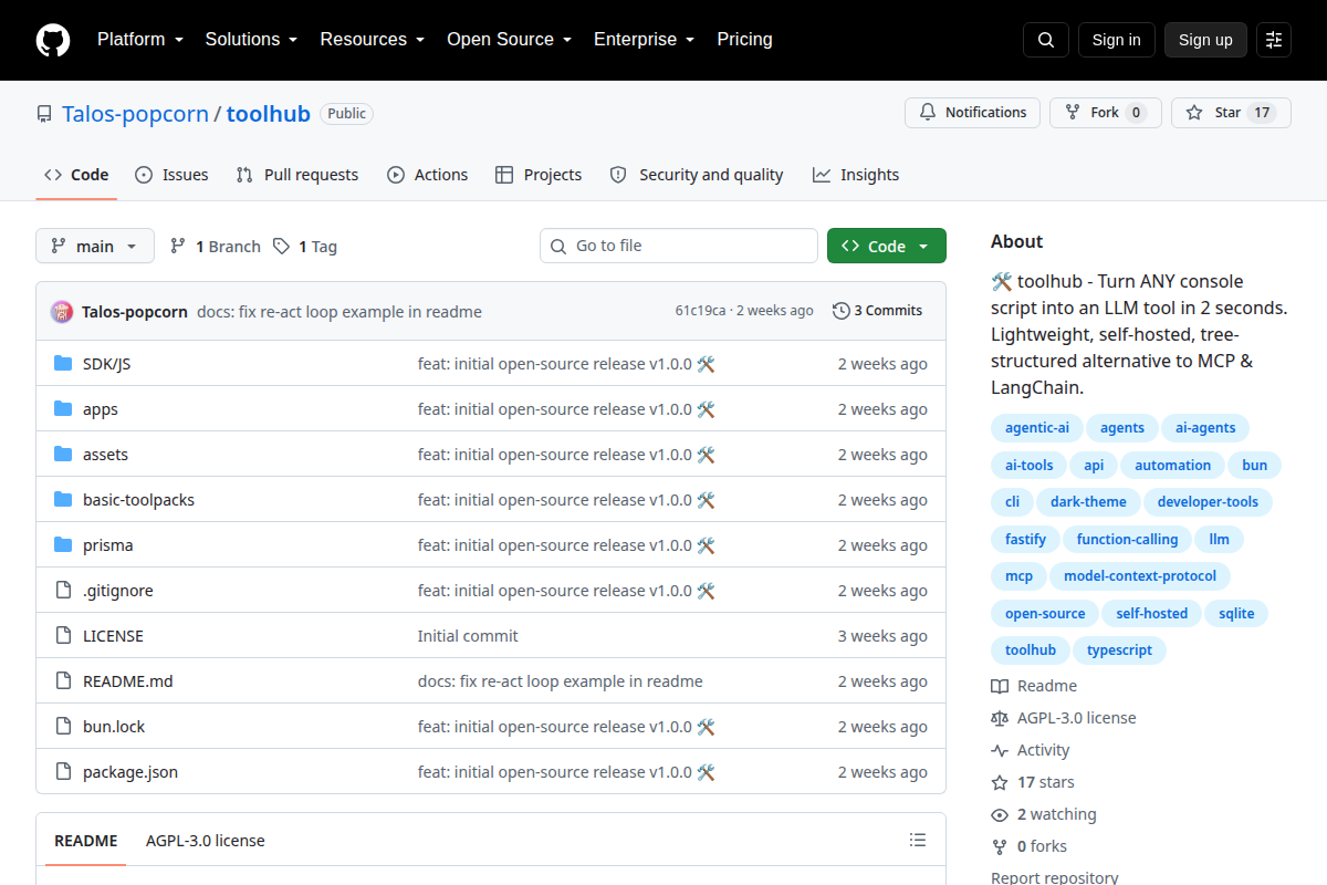 ToolHub screenshot