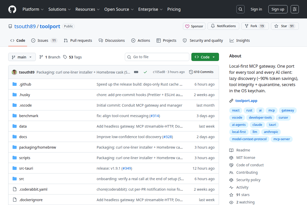 Toolport screenshot