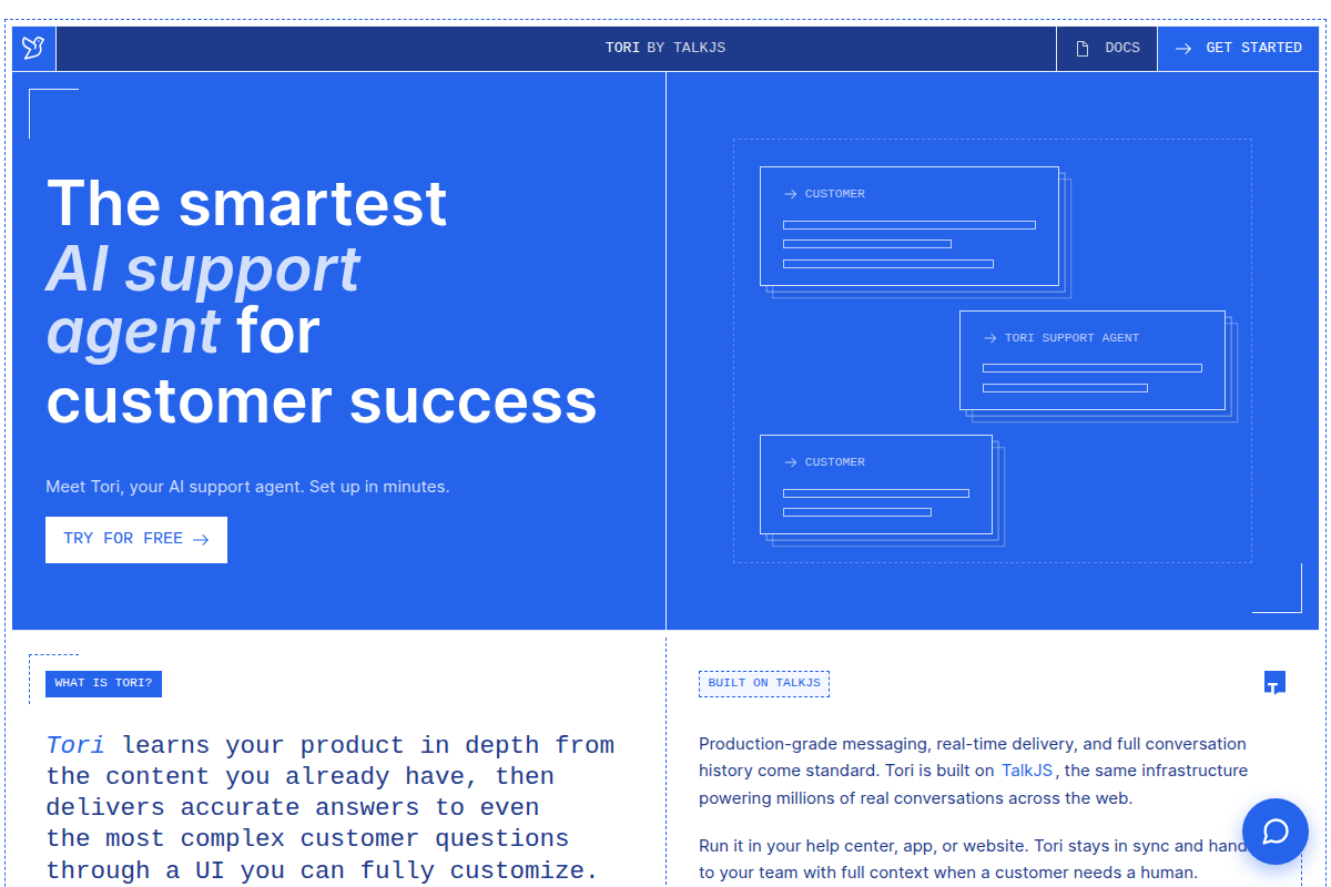 Tori by TalkJS screenshot
